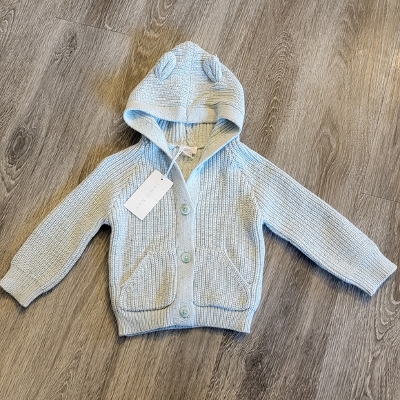 Jamie Kay Other - Jamie Kay Hooded Bear Ear Sweater Sky Fleck 6-12 months